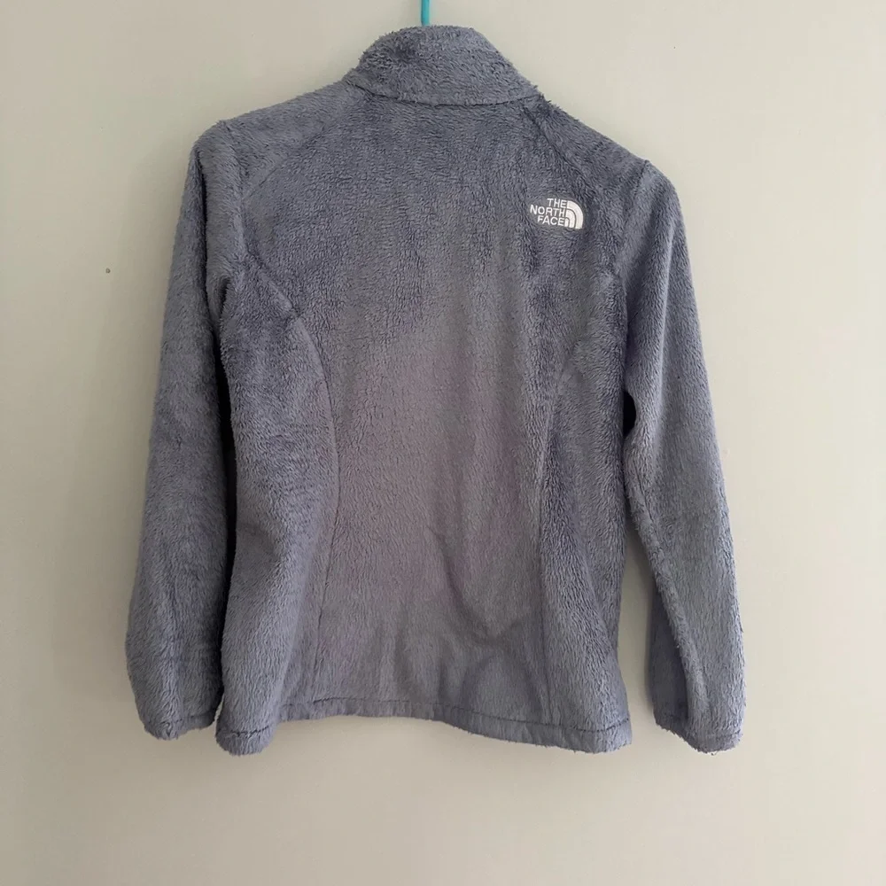 The North Face Osito Fuzzy Fleece Jacket girls Size  M Grey Full Zip
